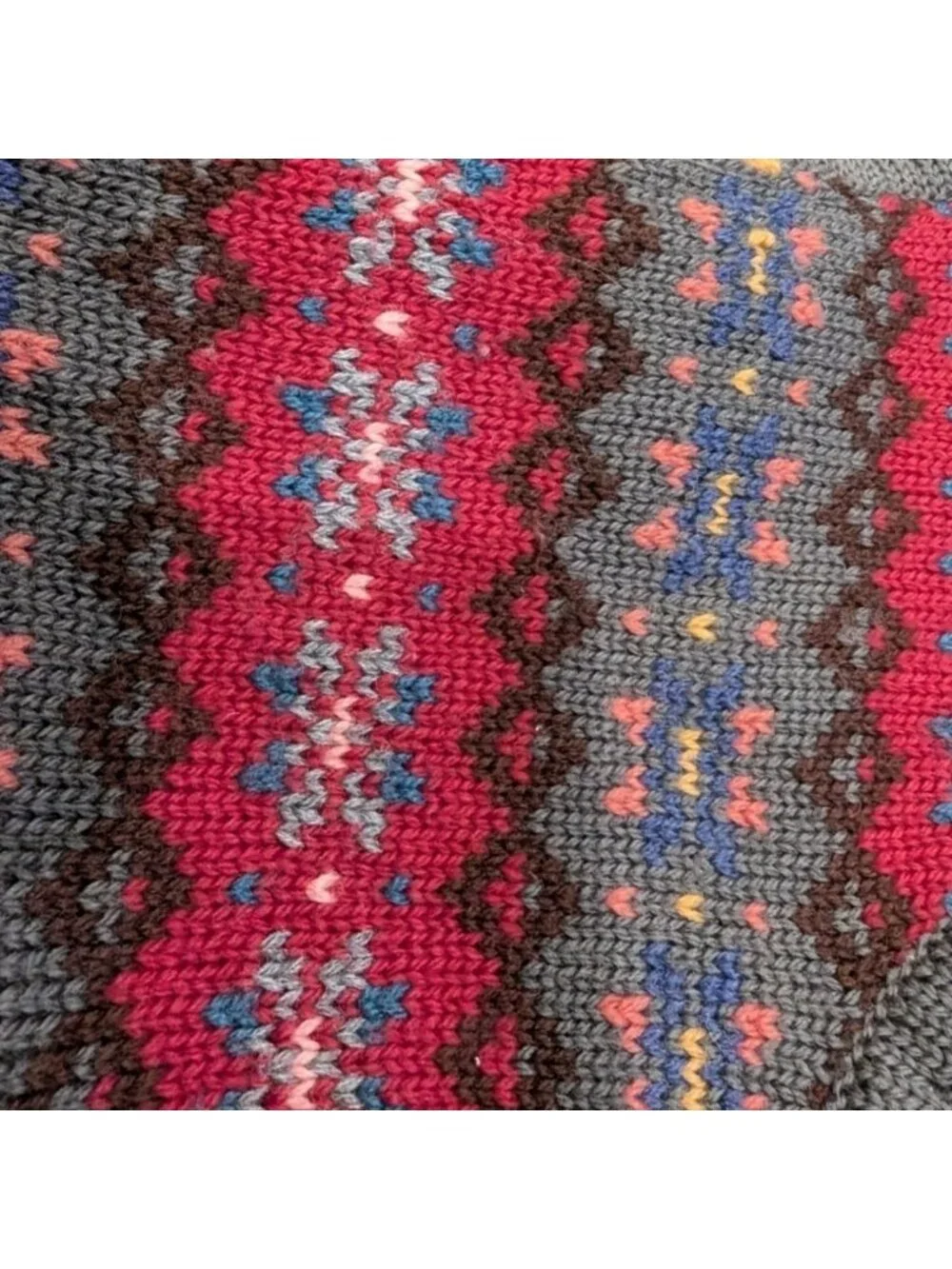Vintage Wool multi color Patterned women's Sweater vest, size S